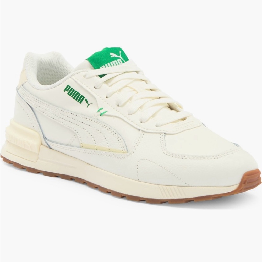 Puma Cream and Green Sneak
Brand new without  the box.